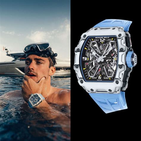 charles leclerc blue richard mille|richard mille leclerc watch.